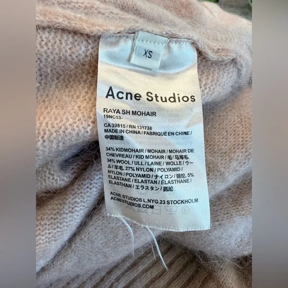 ACNE STUDIOS Raya Mohair Cardigan Sweater - Picture 11 of 12